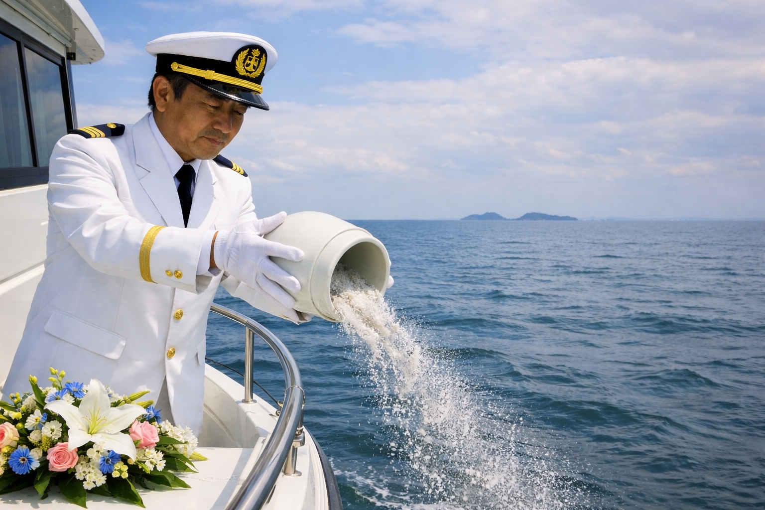 散骨船長に代行してもらい両親の骨を海に散骨してもらう料金は?